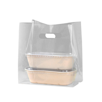 Emballage portatif perforé transparent de muffin de bonbons de déjeuner de salade imprimé avec le sac de pain en plastique de logo
