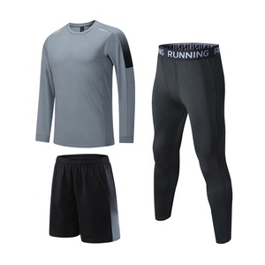 Ensemble <span class=keywords><strong>de</strong></span> <span class=keywords><strong>survêtement</strong></span> pour homme, trois pièces, polyester et élasthanne, tissu à séchage rapide, <span class=keywords><strong>bas</strong></span> et haut <span class=keywords><strong>de</strong></span> <span class=keywords><strong>survêtement</strong></span>, vêtements <span class=keywords><strong>de</strong></span> sport, ensemble <span class=keywords><strong>de</strong></span> jogging - Product Image 2