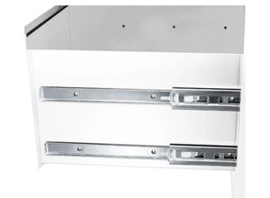 Robuste 46 Zoll 9-Schubladen-Werkbank mit Werkzeugwagen Schrank Weiß - Product Image 5