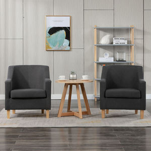 Fauteuil de salon individuel en velours de luxe nordique, fauteuil inclinable à dossier bas, chaise d'appoint durable pour la maison - Product Image 2