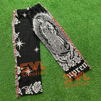 Vente en gros de pantalons et pantalons pour hommes vêtements de tapisserie tissés sur mesure pantalons à jambes droites de style hip pop à quantité minimale de commande bas pour hommes