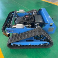 Tondeuse à gazon robotisée intelligente autopropulsée télécommandée sur chenilles pour jardin - Offre Spéciale