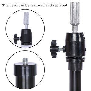 Usine de formation de coiffure <span class=keywords><strong>en</strong></span> gros, bloc de tête <span class=keywords><strong>en</strong></span> toile, support de tête de Mannequin <span class=keywords><strong>en</strong></span> métal, support de perruque réglable, trépied pour - Product Image 4