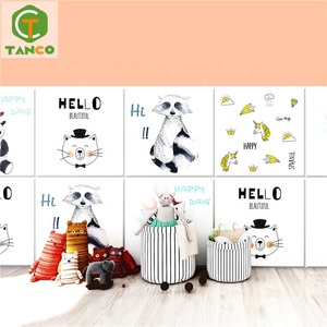 Insonorizzate Carino Per Bambini Schiuma Wall Stickers Decorazione Camera Da Letto Papel Tapiz Auto Adesivo di Carta Del Fumetto Bambini 3D <span class=keywords><strong>Sfondi</strong></span> - Product Image 4