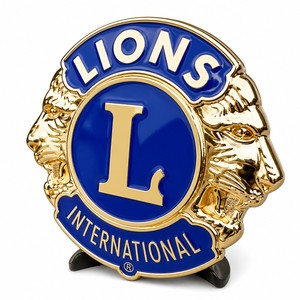 Spilla da bavero personalizzata Lions Club, distintivo <span class=keywords><strong>in</strong></span> metallo smaltato placcato <span class=keywords><strong>oro</strong></span>, distintivo internazionale per <span class=keywords><strong>l</strong></span>'organizzazione, souvenir per membri del club, OEM ODM - Product Image 3