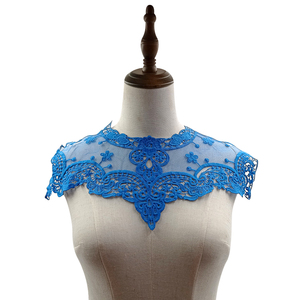 Appliques brodées en dentelle pour vêtements, motifs floraux, accessoires de mode DIY, design ajouré 3D en polyester, couleur unie - Product Image 5