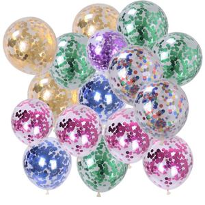 Wedding Decoration Birthday Party Decoration 12 Inch <b>Paper</b> Sequin Transparent Balloons Stuff Golden Bubble Confetti Balloon - Product Image 4