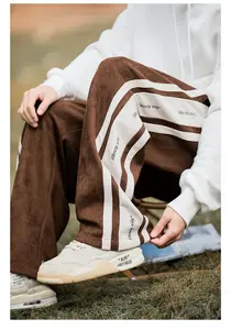 Pantalon décontracté de haute qualité, nouvelle couleur de collage de printemps avec un pantalon pull à nouer