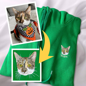 Sweat-shirt à capuche pour couple pour la Saint-Valentin, taille américaine, style gothique d'hiver, broderies de photos et d'animaux, <span class=keywords><strong>avatar</strong></span> d'animal de compagnie - Product Image 3