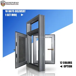 1.5 Hours Fire Protection Standard Foshan Factory Aluminium Windows Drawing Double Soundproof Casement Window