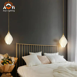 <span class=keywords><strong>Lustre</strong></span> moderne en verre en forme de goutte d'eau, luminaire suspendu en cascade pour villa, atrium - Product Image 3
