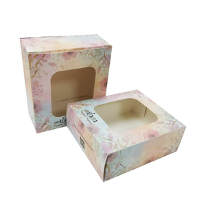 Bán buôn nóng bán giấy trắng Hộp Quà Tặng tự động bật lên hộp bánh với cửa sổ <span class=keywords><strong>2025</strong></span> thiết kế mới - Product Image 2