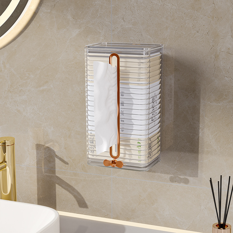 Wall-mounted tissue box [transparent]