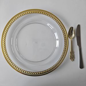 Chargeurs en <span class=keywords><strong>plastique</strong></span> <span class=keywords><strong>transparent</strong></span> de 13 pouces Plaques irrégulières de mariage réutilisables et bon marché en gros - Product Image 5