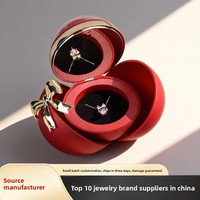 Coffret Cadeau Romantique Haut de Gamme Saint-Valentin avec Fleurs de Savon Florales Doubles Ouvertures pour Bague et Collier - Nouveauté Transfrontalière