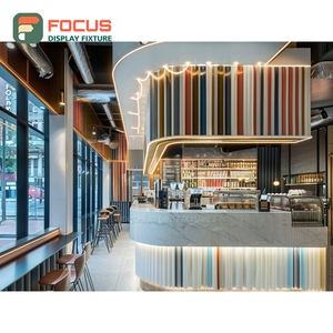 ตู้โชว์กาแฟแบบมืออาชีพ ประตูกระจกมีไฟ ชั้นวางสินค้า ตู้โชว์ร้านกาแฟ - Product Image 4