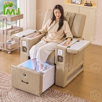 Table de Manucure Électrique et Massage, Fauteuil de Luxe pour Salon de Pédicure et Spa Ongles