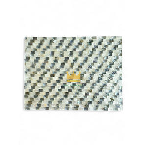 Set de table rectangulaire en nacre écologique de 6 mm d'épaisseur pour repas décontractés et mise en scène de table naturelle, origine Vietnam - Product Image 2