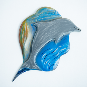 Thème de la nature italienne contemporaine Forme irrégulière Pensez dauphin Bois Artisanat Objet Décoration pour l'exportation - Product Image 1