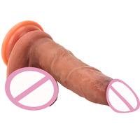Pénis artificiel en silicone liquide de grande taille, énorme avec ventouse puissante, gros dildo en plastique souple pour femmes, jouets sexuels pour adultes