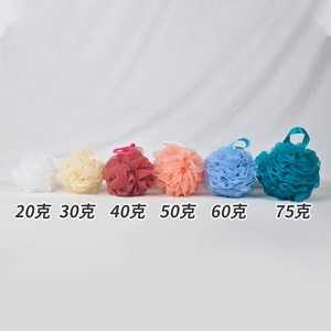 Bath Ball PE Foaming Net Scrubbing Ball 20g 30g 40g 50g 60g 75g Custom Color <b>Exfoliating</b> Tool - Product Image 4