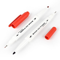 MOBEE P-687 12 couleurs double pointe Fineliner dessin marqueur ensemble à base d'eau Outliner stylo pour croquis et illustration