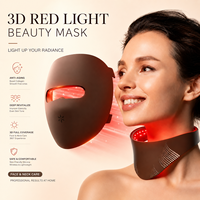 Masque facial, masseur facial, appareil de beauté avec lumière rouge, rajeunissement de la peau par photons, masque LED à usage domestique, batterie au lithium