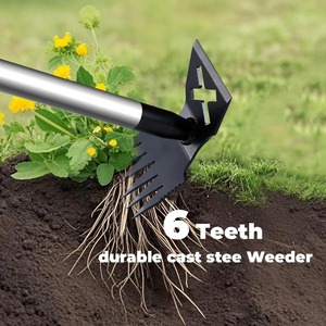 Custom Weed <b>Puller</b> <b>Tool</b> with Handle Weed Remover Weeding <b>Tool</b> Heavy Duty Manual Weed Rake and Garden Hoe Gardening Weeder <b>Tool</b> - Product Image 4