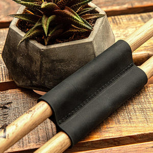 Nouvelle pochette de rangement portable en cuir véritable pour baguettes de batterie, étui imperméable pour baguettes, accessoires pour instruments de <span class=keywords><strong>percussion</strong></span> - Product Image 4