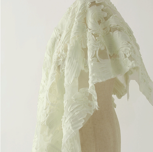 Tessuto Jacquard Broccato Floreale con Texture a Foglie Grandi, Ricamo in <span class=keywords><strong>Organza</strong></span> alla Moda per Abiti da Ragazza - Product Image 5