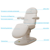 Table de massage électrique rose SONKLY pour salon de coiffure, spa capillaire, clinique et soins du visage