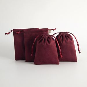 Pochette d'emballage en velours avec cordon de serrage 5x7cm pour bijoux et accessoires, prête à l'emploi, vente en gros, prix abordable, du fabricant chinois CSMD - Product Image 1
