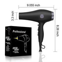 Sèche-cheveux ionique professionnel USB, grande puissance, brosse à air chaud électrique de salon, diffuseur, buse, moteur AC, souffleur manuel
