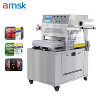 HRFH-410 automatique Tofu plateau Machine à sceller Portable viande Steak alimentaire Machine d'emballage Film couverture emballage scellant Machine