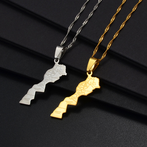 Collar con Colgante <span class=keywords><strong>de</strong></span> <span class=keywords><strong>Mapa</strong></span> <span class=keywords><strong>de</strong></span> Marruecos y Nombres <span class=keywords><strong>de</strong></span> Ciudades, Joyería <span class=keywords><strong>de</strong></span> Color Dorado para Mujeres y Hombres, <span class=keywords><strong>Mapa</strong></span> <span class=keywords><strong>de</strong></span> Marruecos # 236721 - Product Image 2