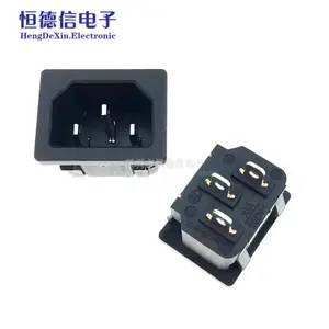 Power Socket AC-05 Copper Feet Pure Copper 3 Feet Stagger Arrangement Card Position Embedded Ac Power Socket