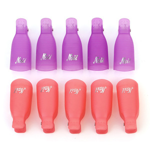 <span class=keywords><strong>Pince</strong></span> de dissolvant de vernis à ongles en gel rose 10 pièces/ensemble en plastique ABS vente en gros - Product Image 6