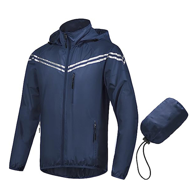 Men Cycling Jacket Waterproof Windproof 100% Polyester Bike Jersey Bicycle Riding Running Autumn Winter Jacket Coat