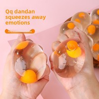 Nouveaux Œufs Simulés Transparents ; Jouets Anti-Stress à Presser Transparents ; Œufs de Décompression Double Jaune Parfaits pour la Décompression