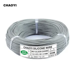 Wholesale Price AWM UL3239 Silicone Wire 3KV 24awg Heating Super Flexible Electric High Voltage Tinned Copper Cable Wire