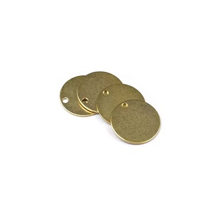 Tùy chỉnh kim loại thủ công Khắc sợi Laser khoảng trống Vòng Tròn Mặt dây chuyền đánh bóng vòng brass stamping trống cho thẻ tên nơi - Product Image 5