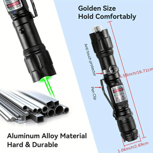Pointeur laser avec têtes de faisceau d'étoiles Lumière Ligne laser droite à longue portée 5km 10km 20km 532nm Lumière verte - Product Image 4