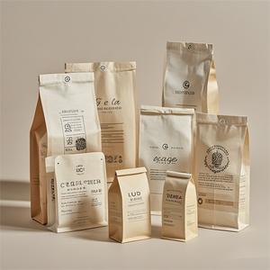 Dinosaurce tas kertas kunci ritsleting buah dan sayuran ramah lingkungan kecil untuk susu dan jeli dapat dipercaya - Product Image 2