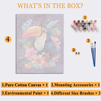 Kit de peinture par numéros haut de gamme sur toile, diverses tailles, fait main, dessin au trait clair avec loupe, peinture comestible