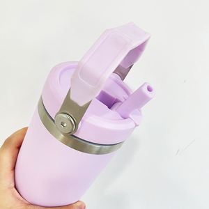 Matte Sublimation 30Oz Flip Straw Tumbler Gym Sport Car Travel Vacuum Insulated Water <b>Bottle</b> With Screw Handle Lid - Product Image 4