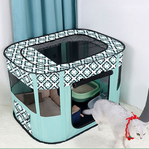 Popular Retangular transpirable malla Oxford tela plegable portátil mascota valla corralito para perros y gatos de interior - Product Image 6