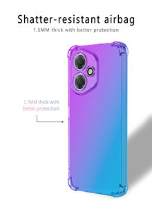 4 copertura ad angolo per 400 d'onore chiaro antiurto morbido Tpu <span class=keywords><strong>arcobaleno</strong></span> gradiente di colore doppio graduale <span class=keywords><strong>con</strong></span> Airbag custodia del telefono - Product Image 4