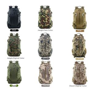 Sac à dos tactique multifonctionnel pour homme de grande capacité, fermeture éclair, design camouflage, pour le sport, la randonnée en plein air, polyester d'usine - Product Image 2