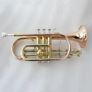 चीनी cornet तुरही विशेष ट्रिगर बी बी cornet गुलाब और सोने डबल रंग सोने के lacquered cornet