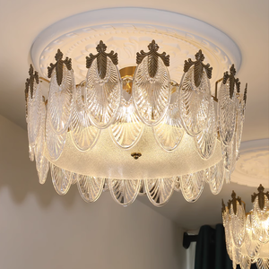 New Style French Design Retro Copper Chandelier <b>Living</b> <b>Room</b> Modern Luxury Glass Ceiling <b>Lamp</b> Modern - Product Image 5